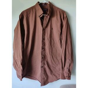 Nordstrom Men's L Smart Care Wrinkle Free Organic Cotton Blend Button Down Shirt